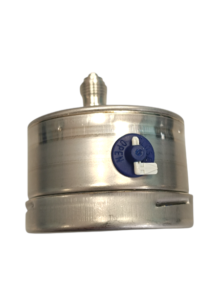Manometro analogico rango -1 a 5 bar conexion trasera  G 1/4 B de 63 mm con glicerina clase 1,6