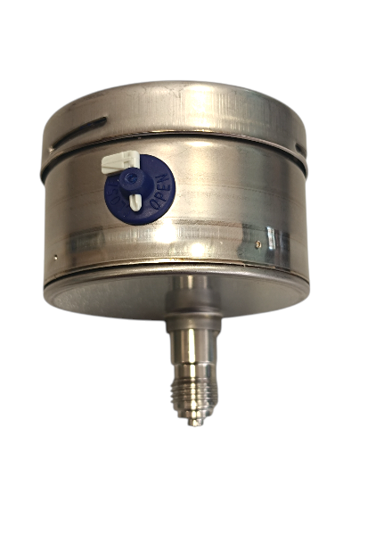 Manometro analogico rango -1 a 5 bar conexion trasera  G 1/4 B de 63 mm con glicerina clase 1,6