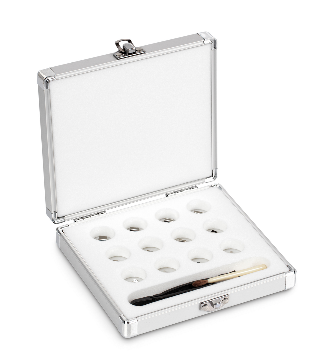 Juego de pesas miligramadas 1 mg – 500 mg en estuche de aluminio