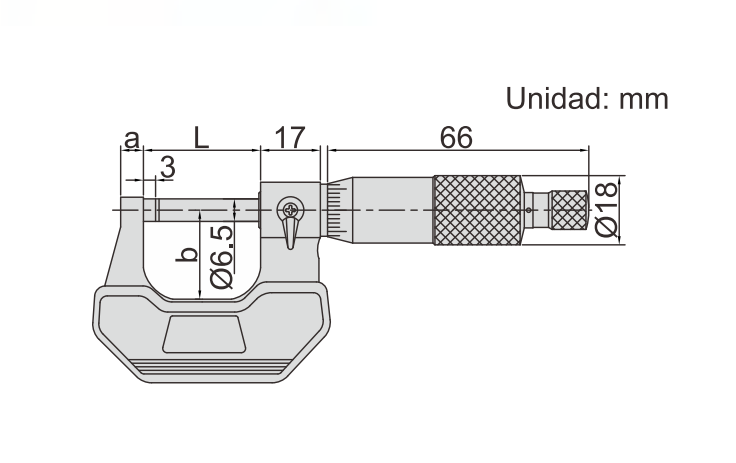 Micrometro Exterior 100-125mm - 0.01mm - Resolución 0.01mm