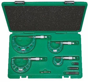 Set Micrometro Ext Milesimal 0-100mm - 0.001mm - Resolución 0.001mm