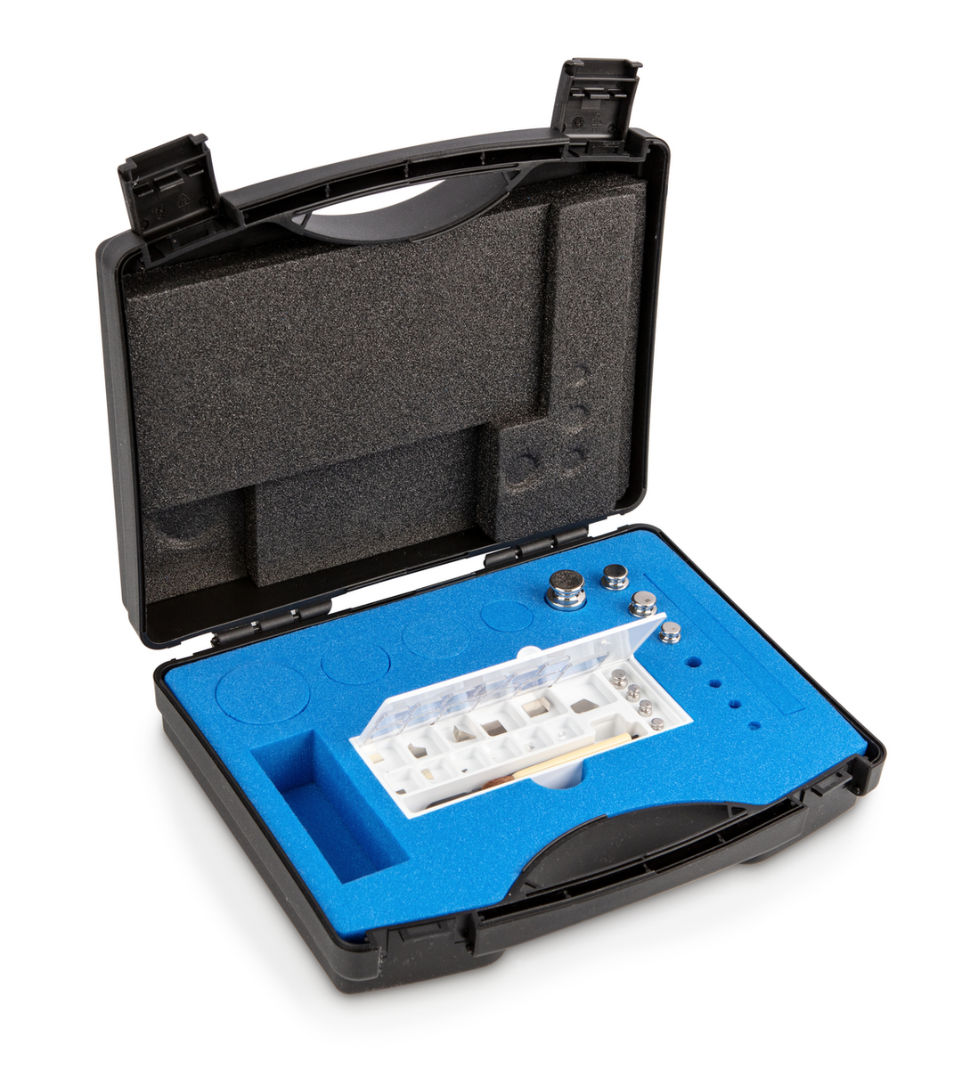 Juego de pesas patrón de 1 mg - 50 g de acero inoxidable - en estuche de plástico