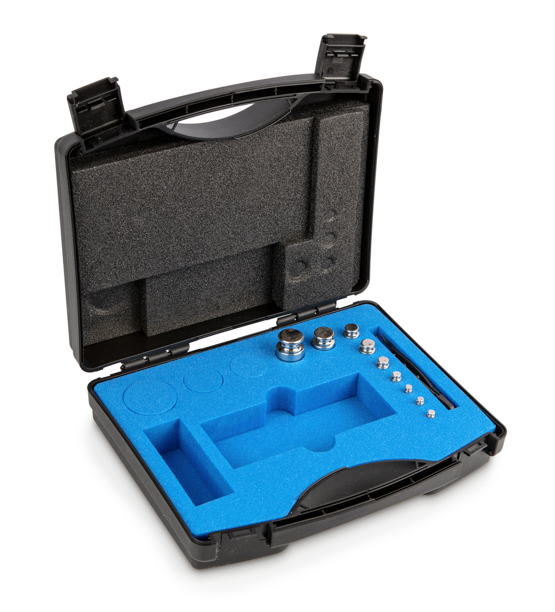 Juego de pesas patrón de 1 g a 100 g de acero inoxidable - en estuche de plástico