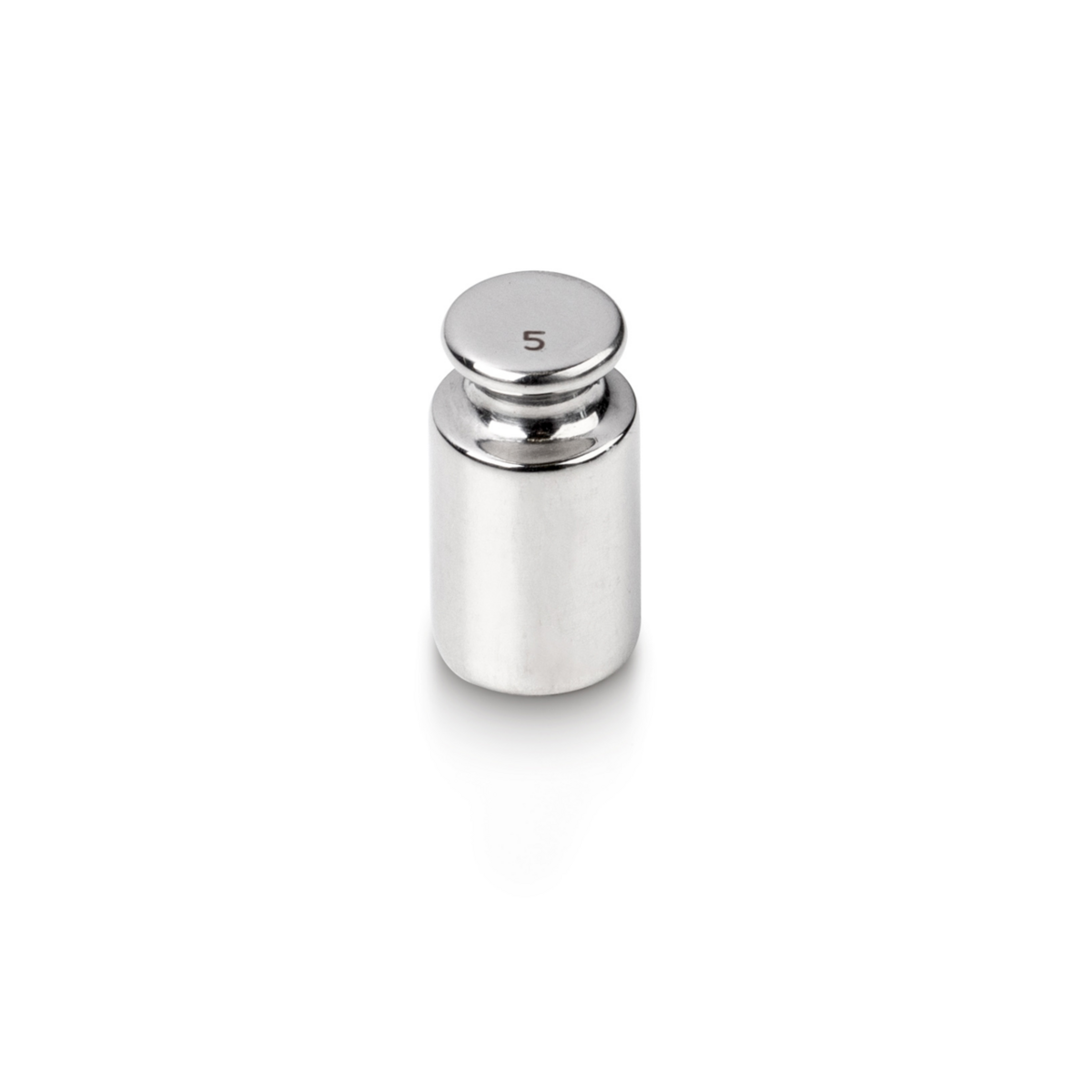Masa de acero inoxidable. Clase F1 - 5 g, incluye estuche de plástico
