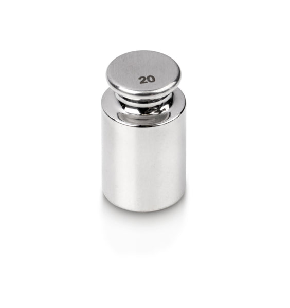 Masa de Acero Inox. Clase F1 - 20 g, con estuche de plástico