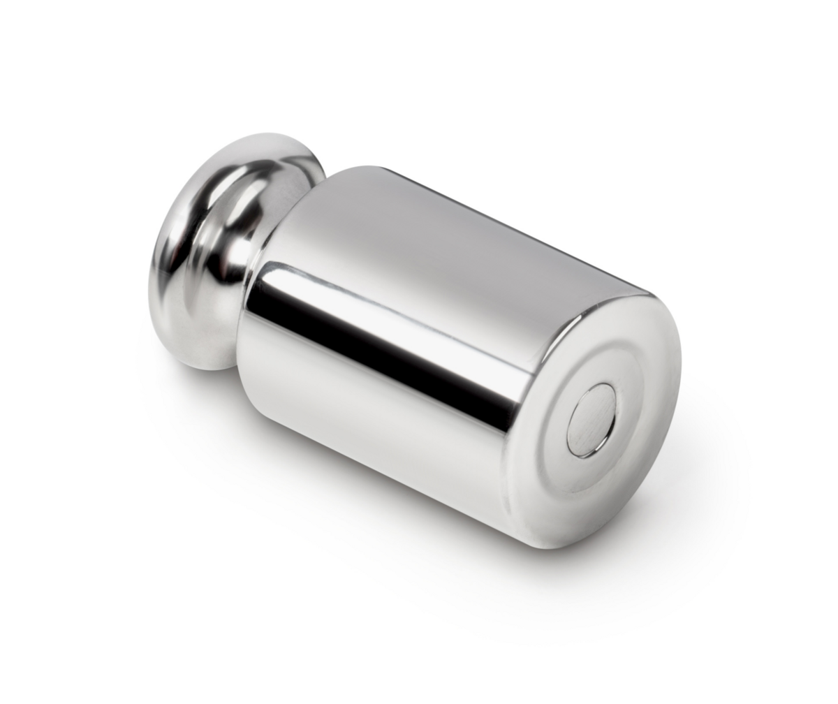 Masa de acero inoxidable. Clase F1 - 50 g, incluye estuche de plástico