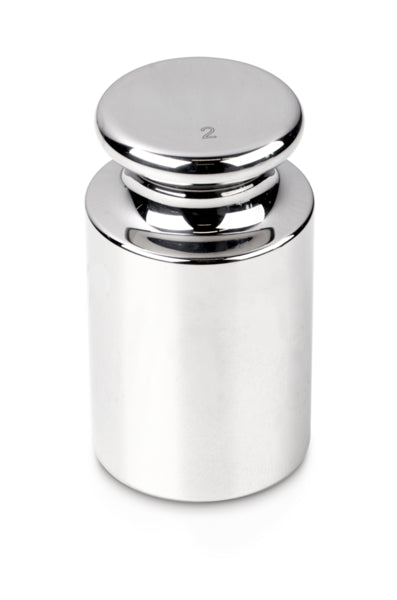 Masa de Acero Inox. Clase F1 - 2 kg, con estuche de plástico