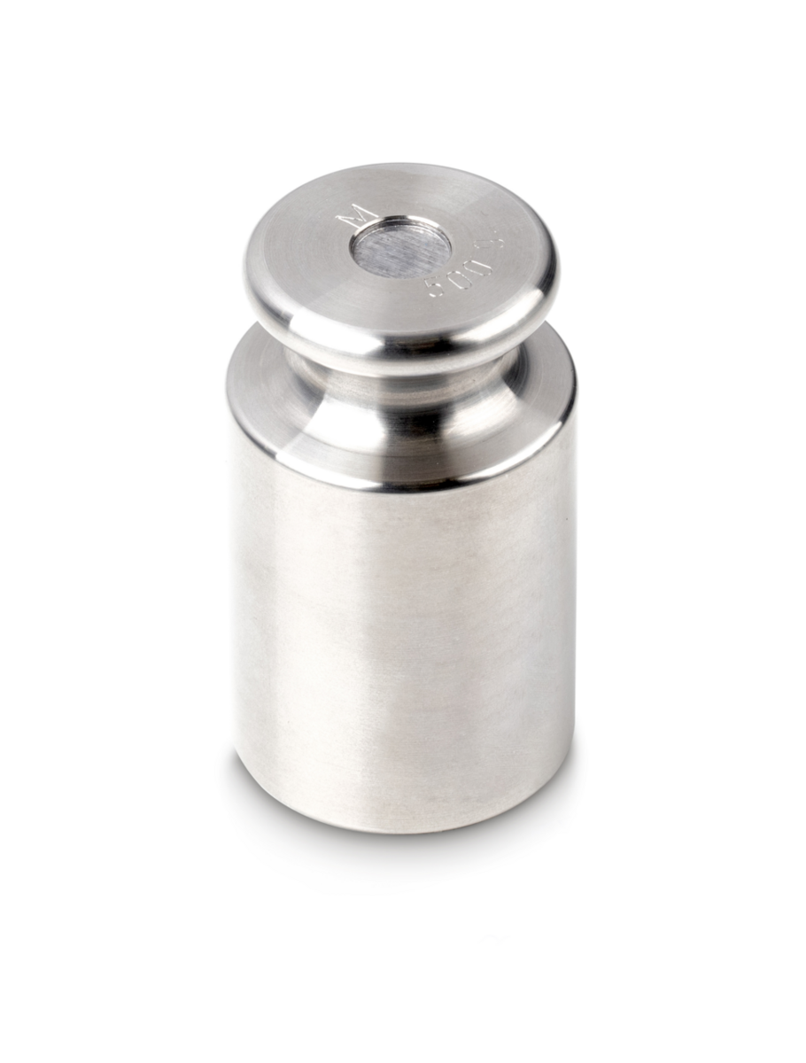 Masa patrón M1 de acero inoxidable torneado - 500 g, Estuche de plástico incluido