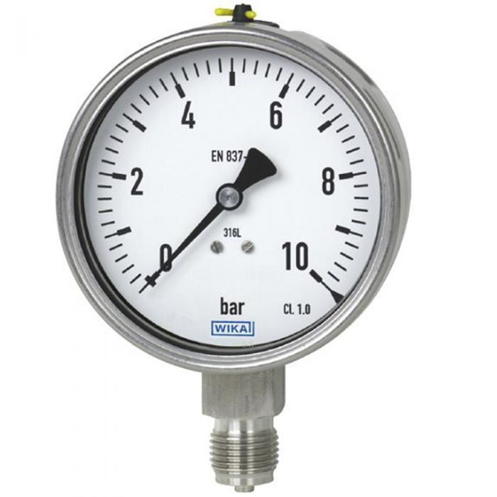 Vacuómetro Analógico - 63mm - (-1…0) bar - Conexión G1/4B Acero Inox