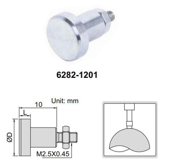 Punta Contacto Plana 10 mm - Resolución M2.5X0.45
