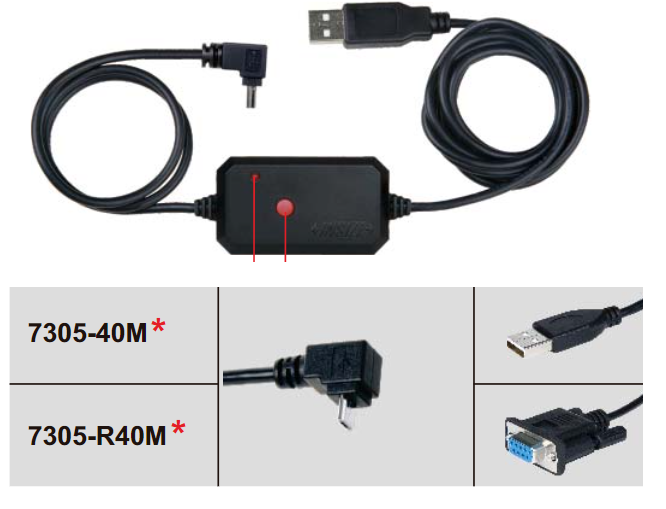 7305-R40M - Cable RS232 - Reloj Comparador Digital