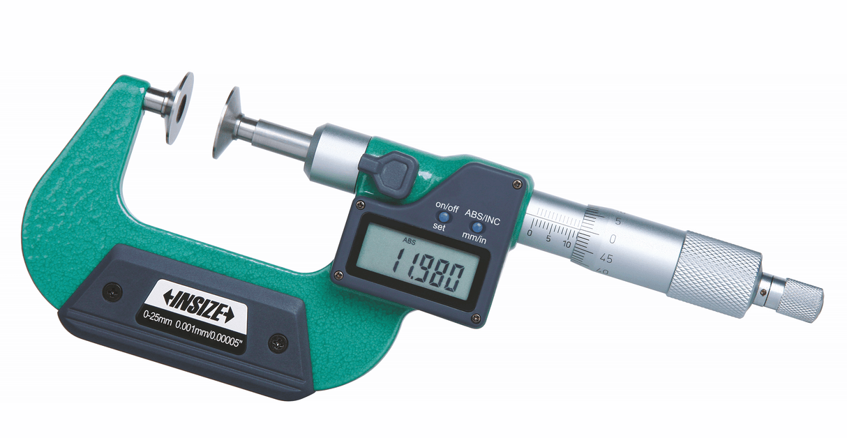 Micro. Digital Ext Discos No Rotativo 0-25mm - Resolución 0.001mm/0.00005"