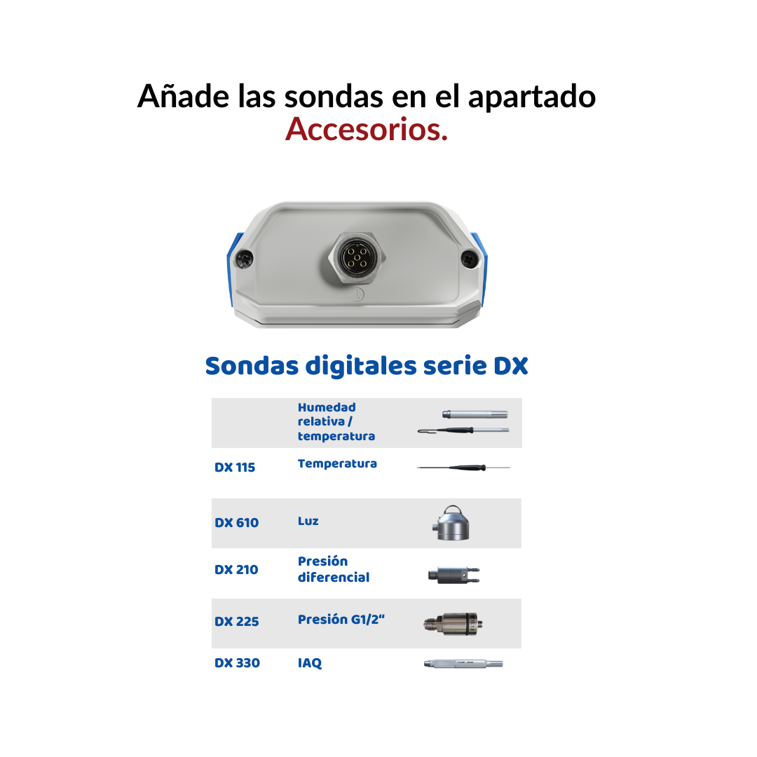 Instrumento con 1 entrada para sensores digitales de Precisión - Pantalla Gráfica - Ajustable - ¡NO INCLUYE SONDA!