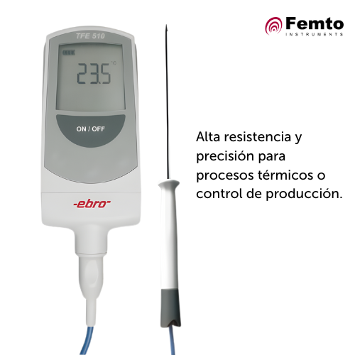 Termómetro con sonda Intercambiable en Inox de (120x3) mm - Rango (-50...300) ºC, Resolución 0,1 ºC