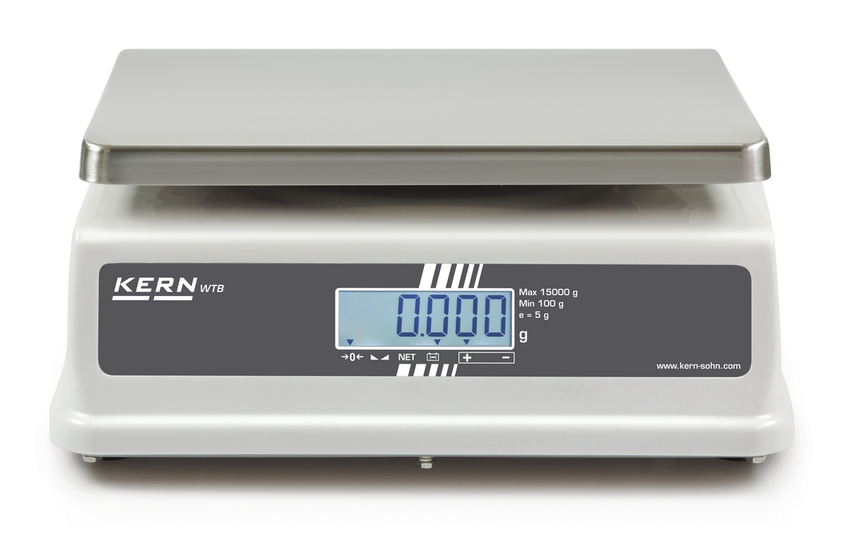 Balanza de Mesa WTB 3K-3NM | Rango 3 kg, Resolución 1 g – IP65, Plataforma 263 × 203 mm