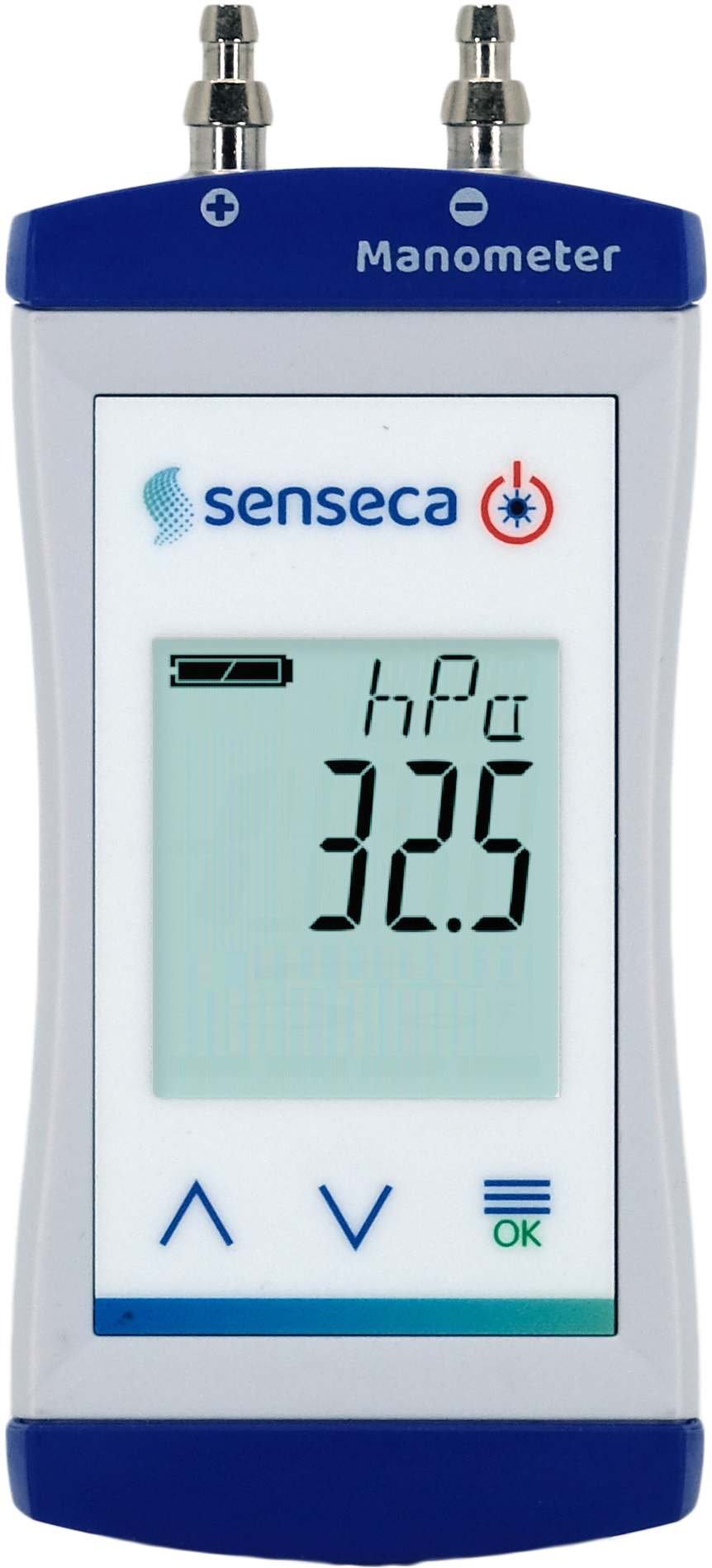 Manometro de presión Diferencial - Doble rango (-2.000…2.000) / (-200…200)mbar-Resolucion 1/0,1mbar