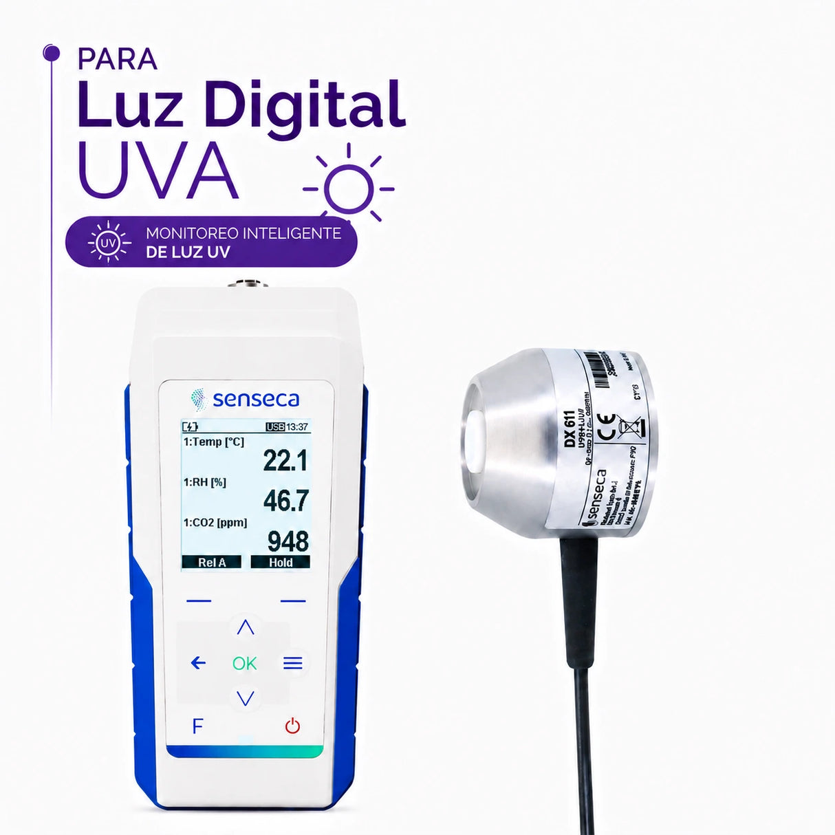 Kit Medidor Digital con Sonda de luz digital UVA (PRO D01)