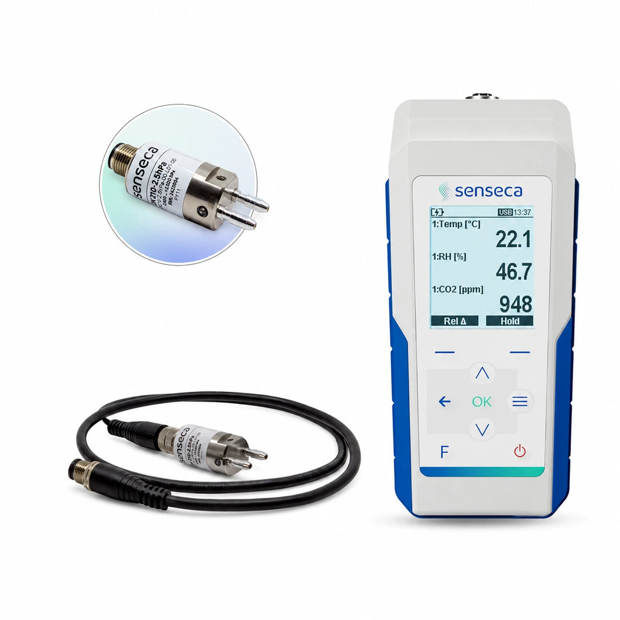 Kit Instrumento + Sensor de Presión Diferencial para Gases (PRO D01)