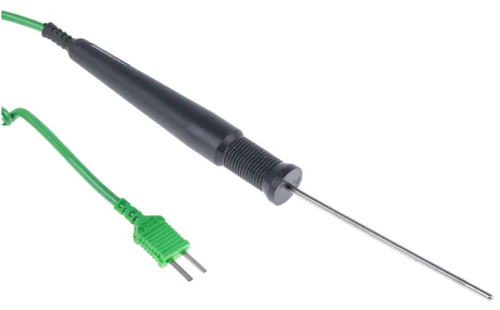 Sonda Termopar tipo K  - Rango temperatura (-200...1100) ºC - Ø 3mm x 100mm