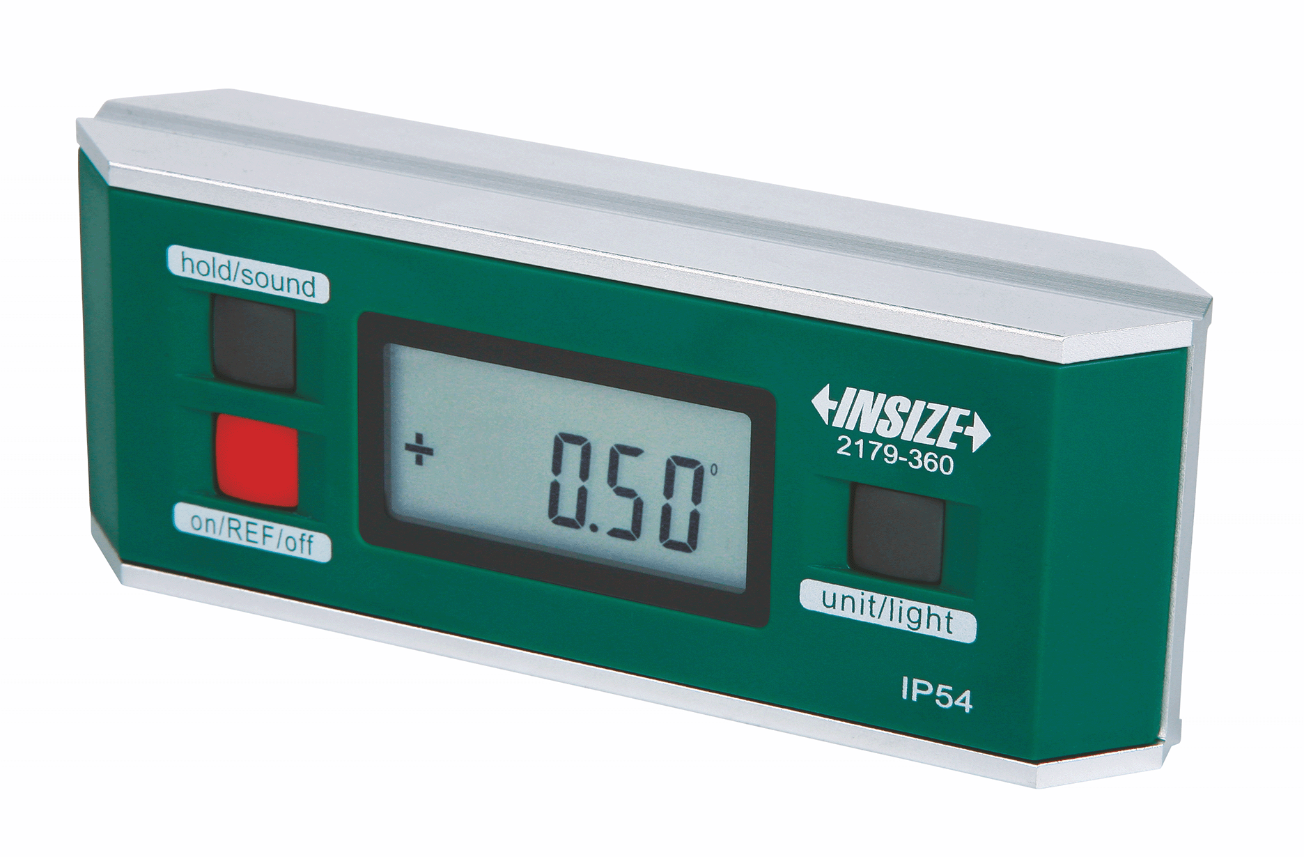 Goniómetro digital INSIZE serie 2179 con campo de 360 grados y protección IP54