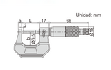 Micrometro Exterior 75-100mm - 0.01mm  - Resolución 0.01mm