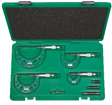 Set Micrómetro Exterior 0-100mm - 0.01mm  - Resolución 0.01mm