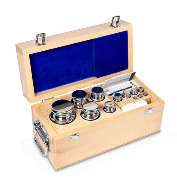 Juego de Masas Patrón F2, 1g_10kg-Estuche Madera