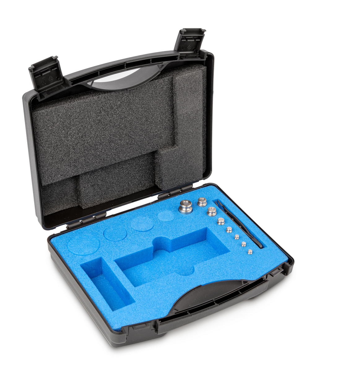 Juego de pesas patrón de 1 g a 50 g de acero inoxidable - en estuche de plástico