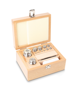 Juego de pesas patrón de 1 g - 1k g de acero inoxidable - en estuche de madera