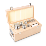Juego de pesas patrón de 1 g a 5 kg de acero inoxidable - en estuche de madera