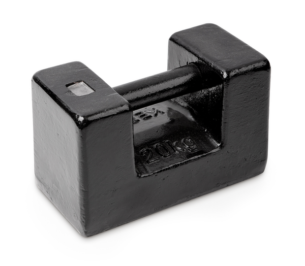 Pesa de bloque ECO, hierro fundido barnizado 20kg