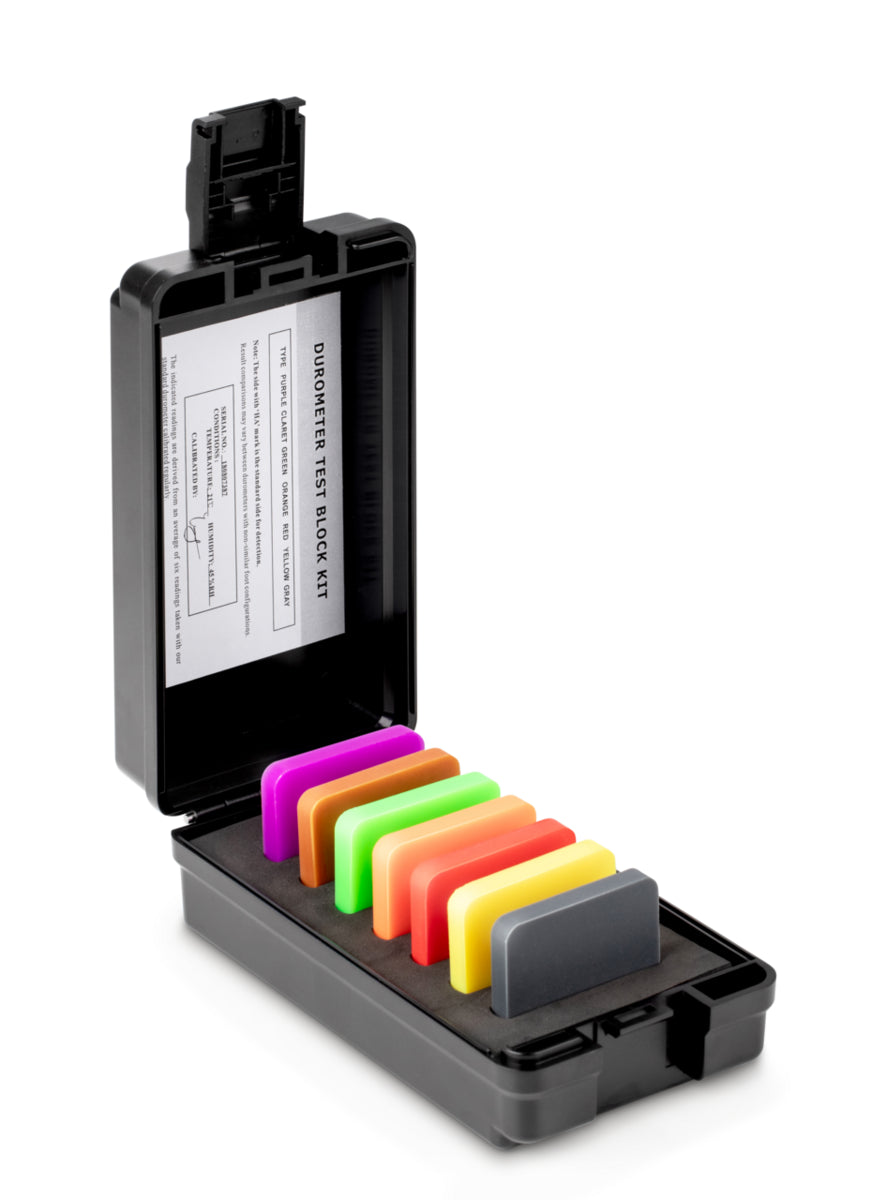 Patrón de calibración durómetros tipo Shore A - Incluye 7 bloques patrón de dureza
