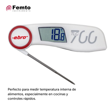 Termómetro de contacto con sonda plegable - Rango (-40...250) ºC