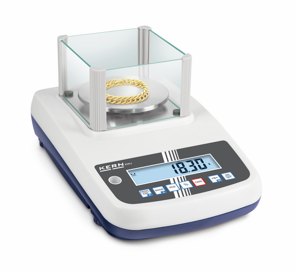 Balanza compacta para laboratorio - Rango 0...600 g, Resolución 0,01 g, Plato ø120 mm