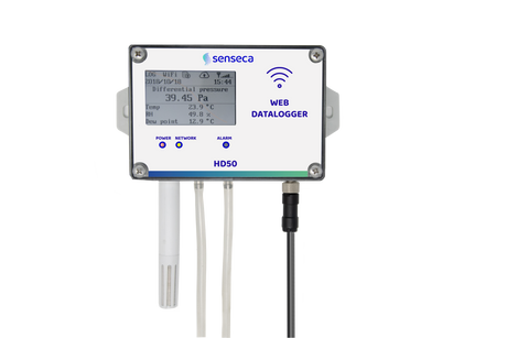 Registrador de datos con 4 entradas de cabecera de terminal, con LCD gráfico