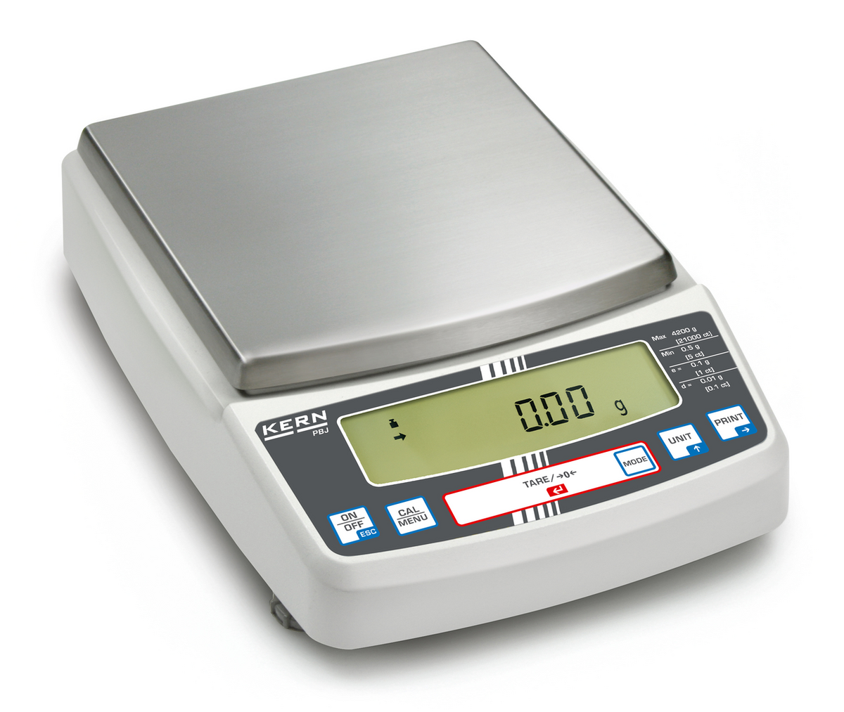 Balanza de Precisión KERN PBJ 4200-2M | Capacidad 4200 g, Resolución 0,01 g, Calibración Automática Interna
