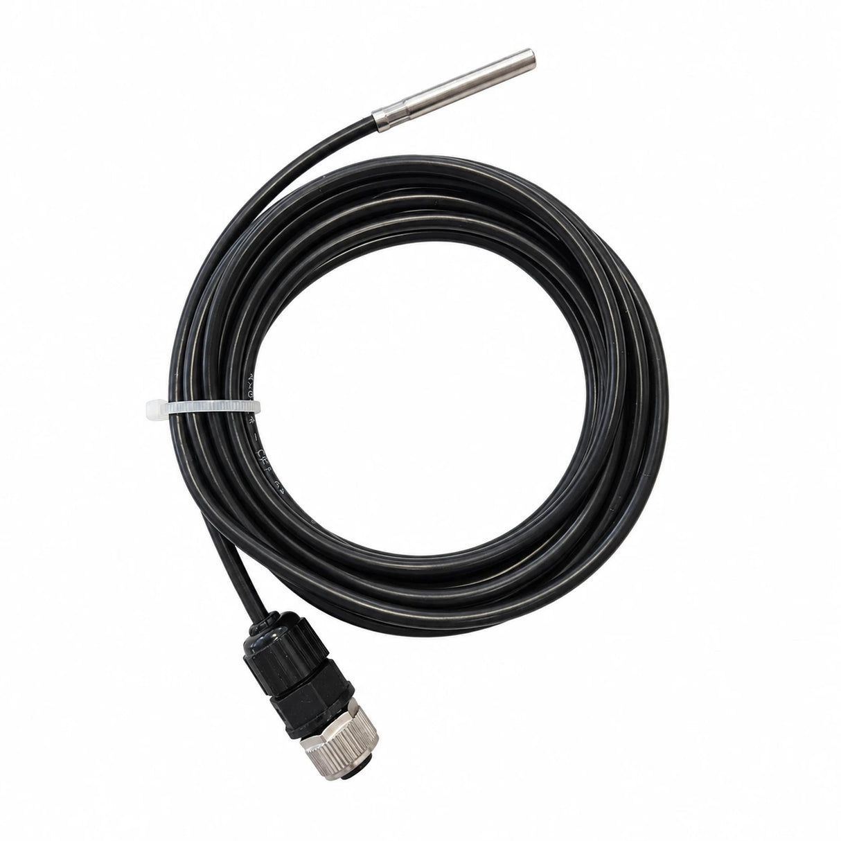 Sonda de temperatura de acero inoxidable. Sensor NTC 10Kohm @ 25 °C. Conector M12.