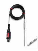 Sonda pt100 clase 1/10  Vaina 100mm angulo 90º Cable 5m. Incluye conector