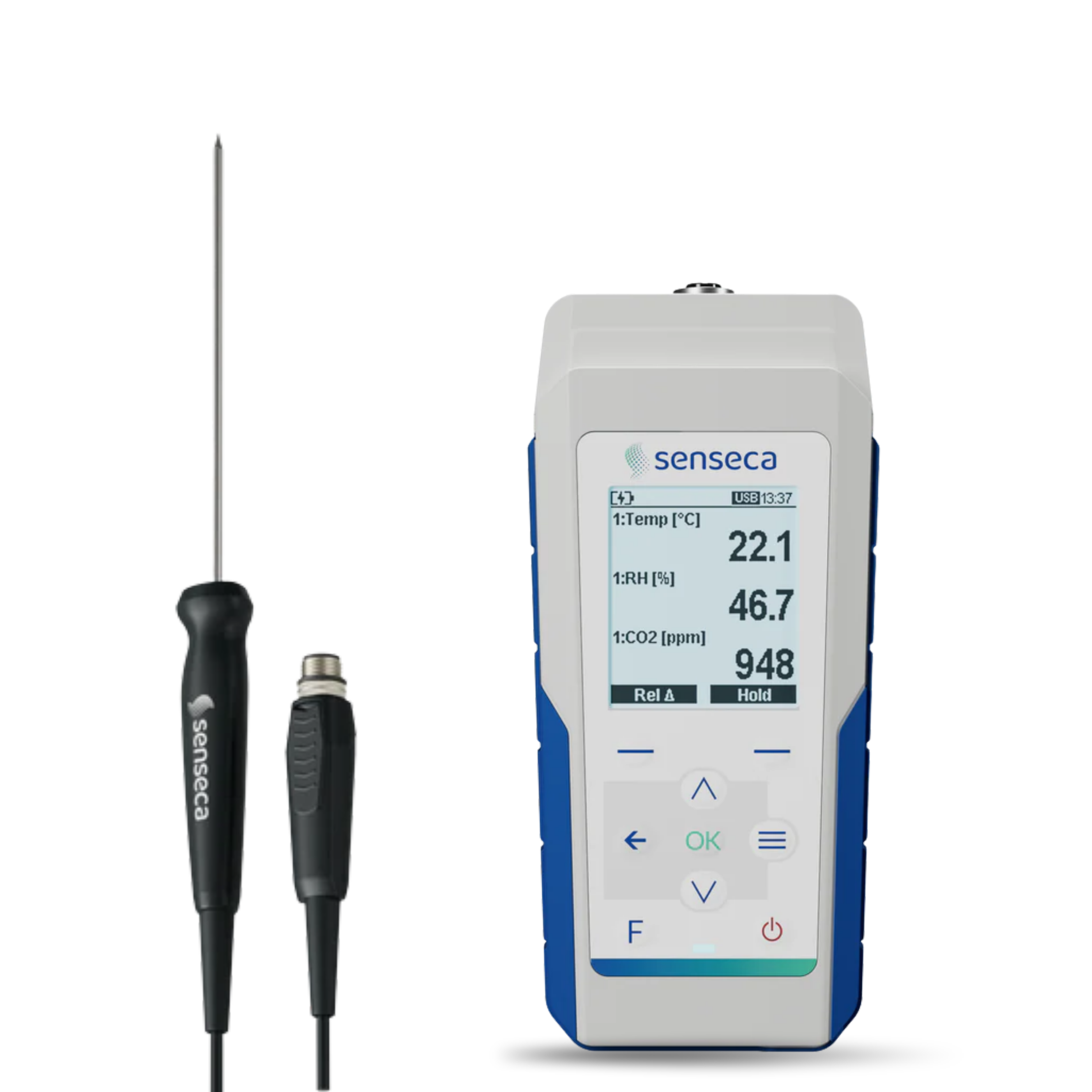 Kit de termómetro patrón Pt100 con sonda de inmersión