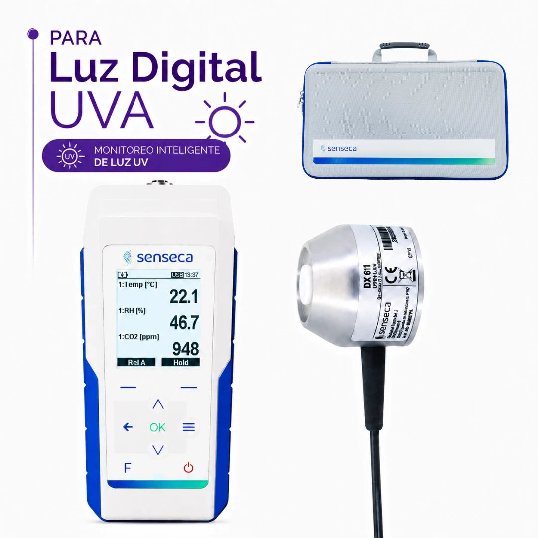 Kit Medidor Digital con Sonda de luz digital UVA con maletín (PRO D01)