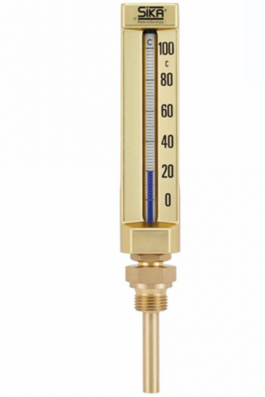 Termómetro de bulbo capilar recto SIKA 174B rango 0 a 60 grados